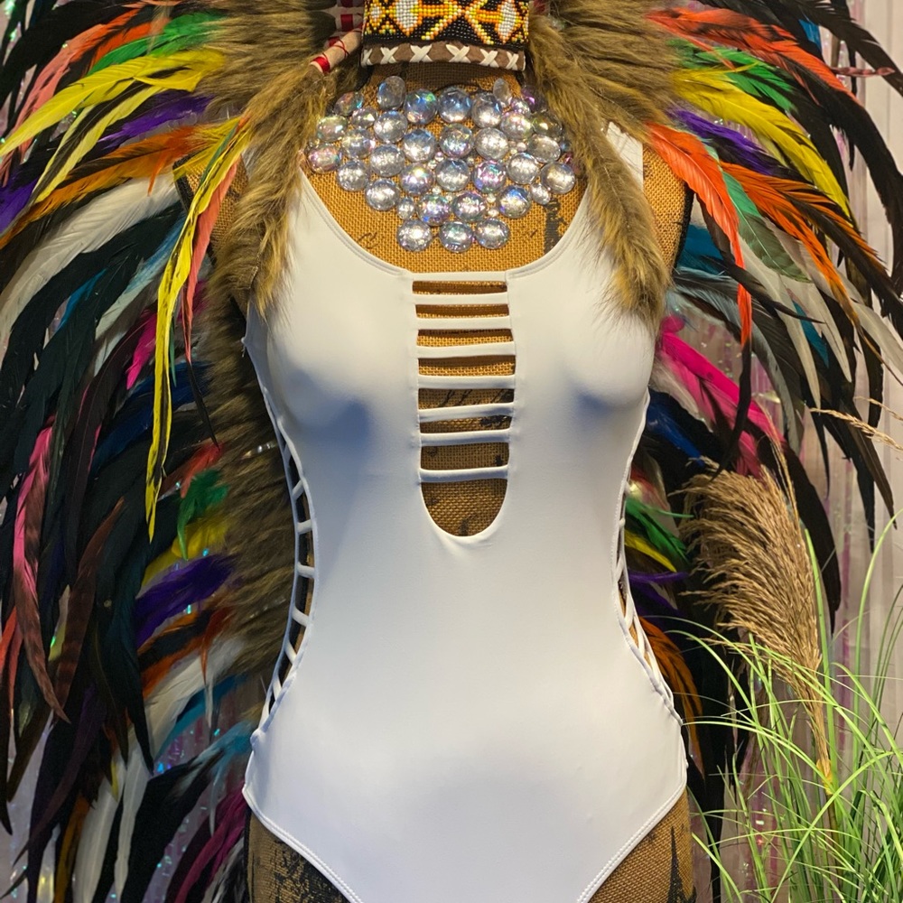 White Sexy Side Cut 1 PC Swimsuit